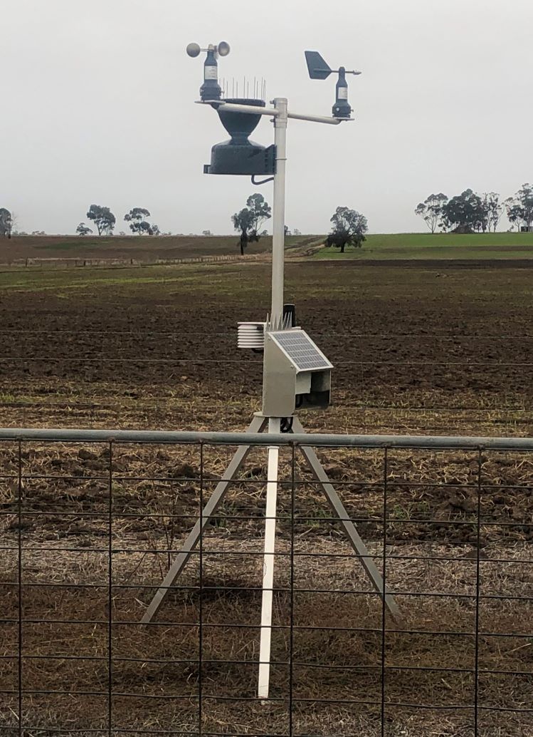 Weather station in the field